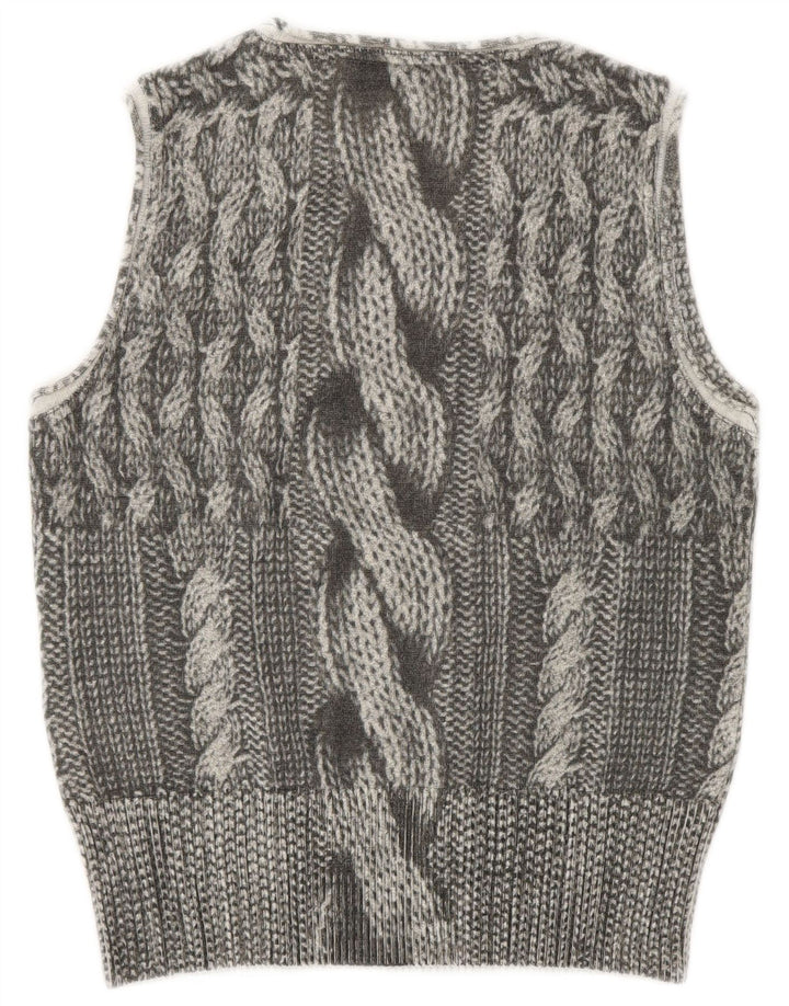 Damski podkoszulek bez rękawów Trussardi Jeans UK 12, średnioszary, wełniany