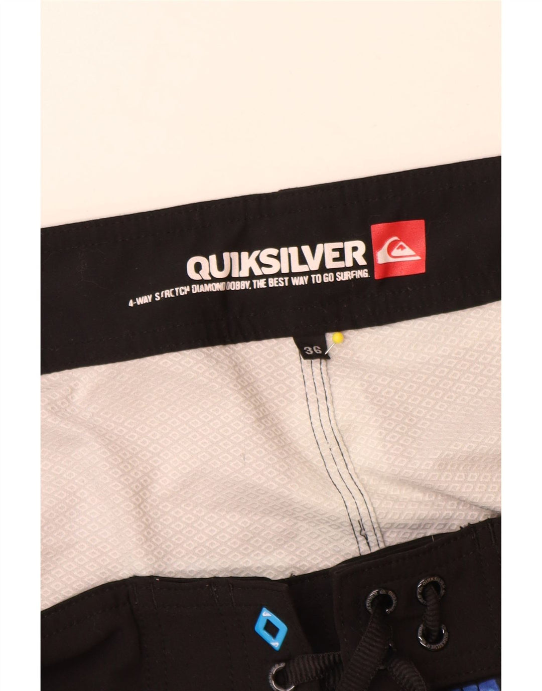 Męskie spodenki kąpielowe Quiksilver, duży niebieski geometryczny poliester