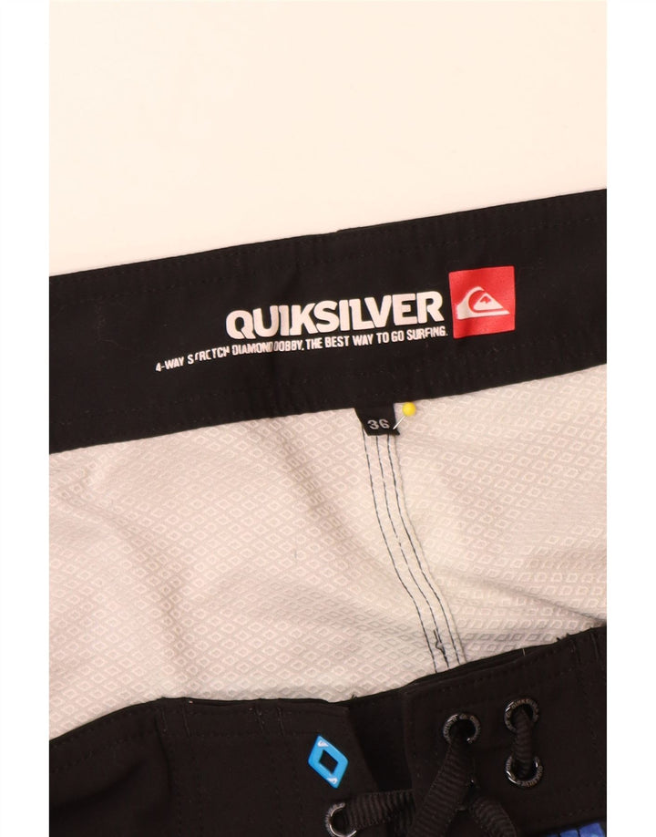 Męskie spodenki kąpielowe Quiksilver, duży niebieski geometryczny poliester