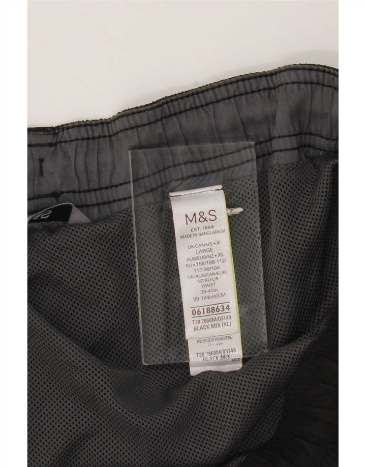 Męskie spodenki kąpielowe Marks & Spencer XL, czarny, poliester z blokami kolorów