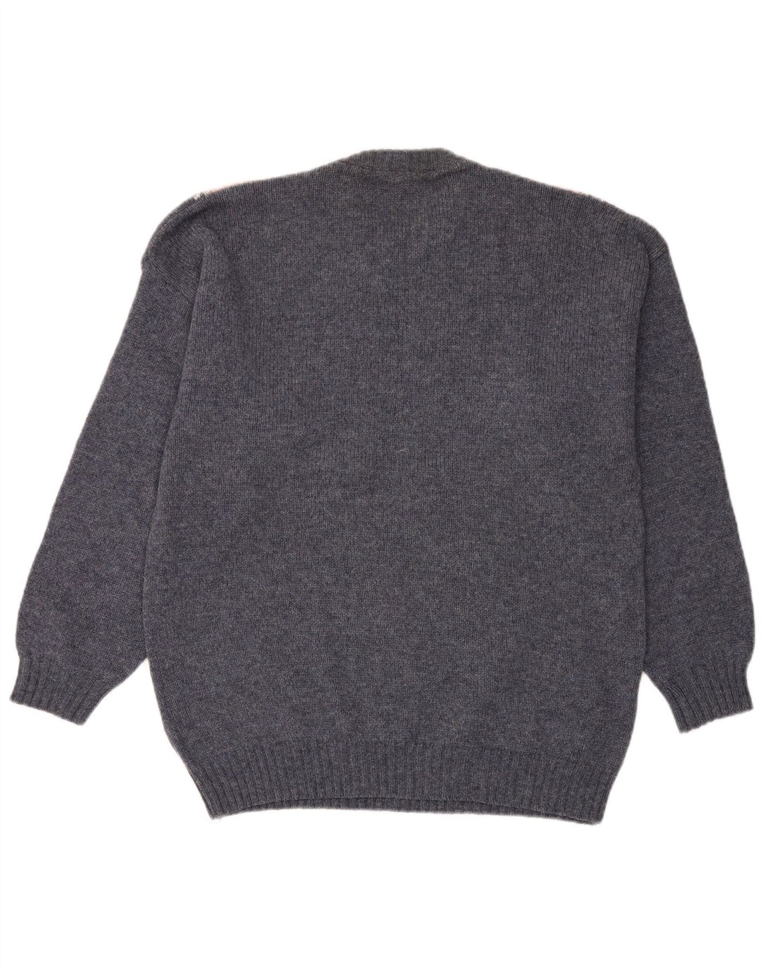 Męski sweter z wycięciem pod szyją w stylu VINTAGE, duży niebieski Argyle/diament