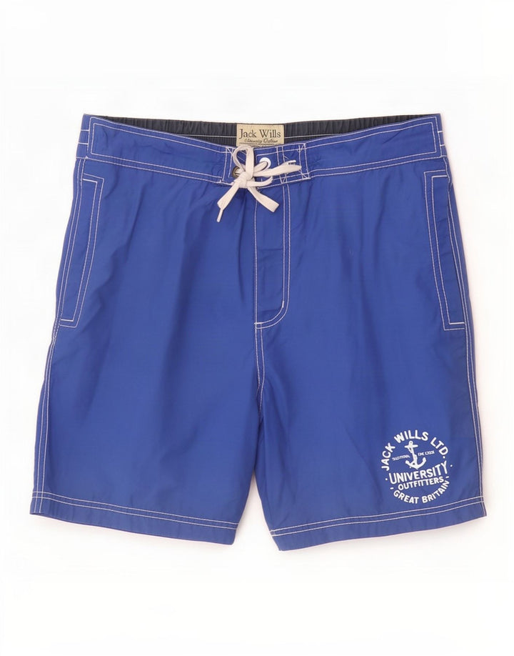 Męskie spodenki kąpielowe Jack Wills, średniej wielkości, niebieskie, bawełniane