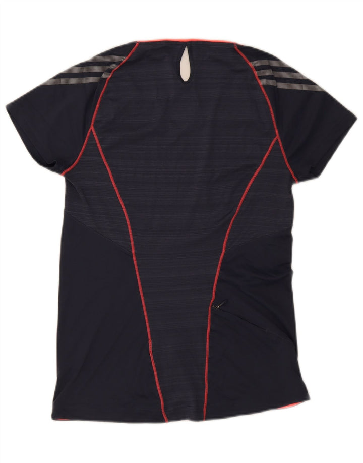 Damska koszulka Adidas Climalite Top UK 8/10 Mały granatowy poliester