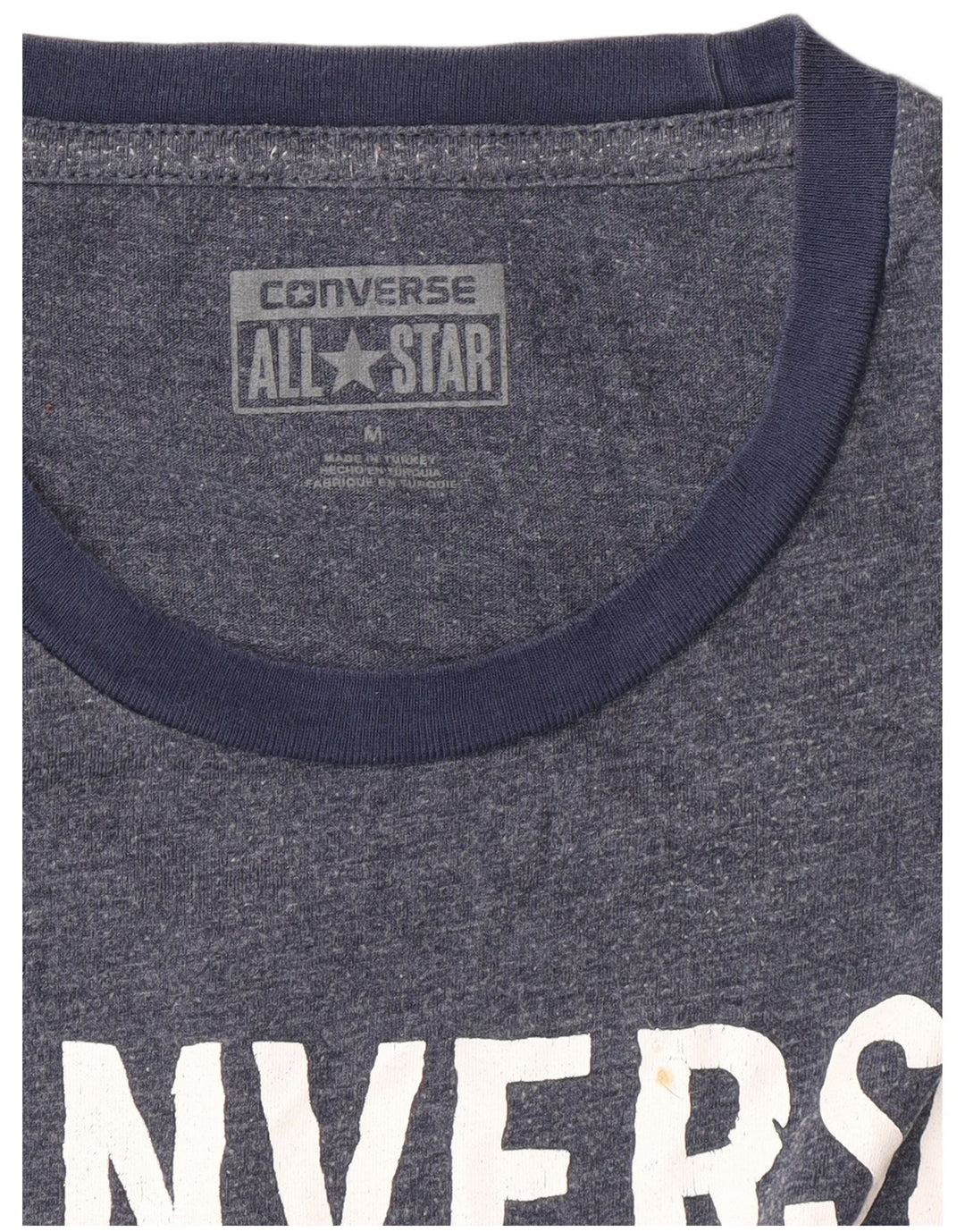 Męski T-shirt z grafiką CONVERSE, średni, granatowy