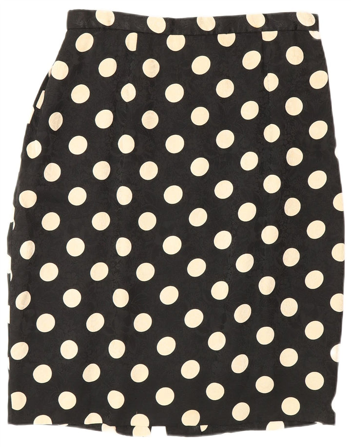 Vintage damski zestaw 2-częściowych spódnic z krótkim rękawem UK 12 Medium W28 Black