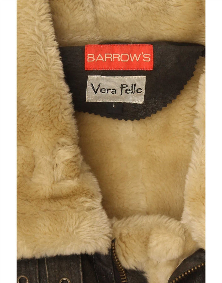 Męska kurtka bomberka Barrow Shearling UK 40, duża brązowa skóra