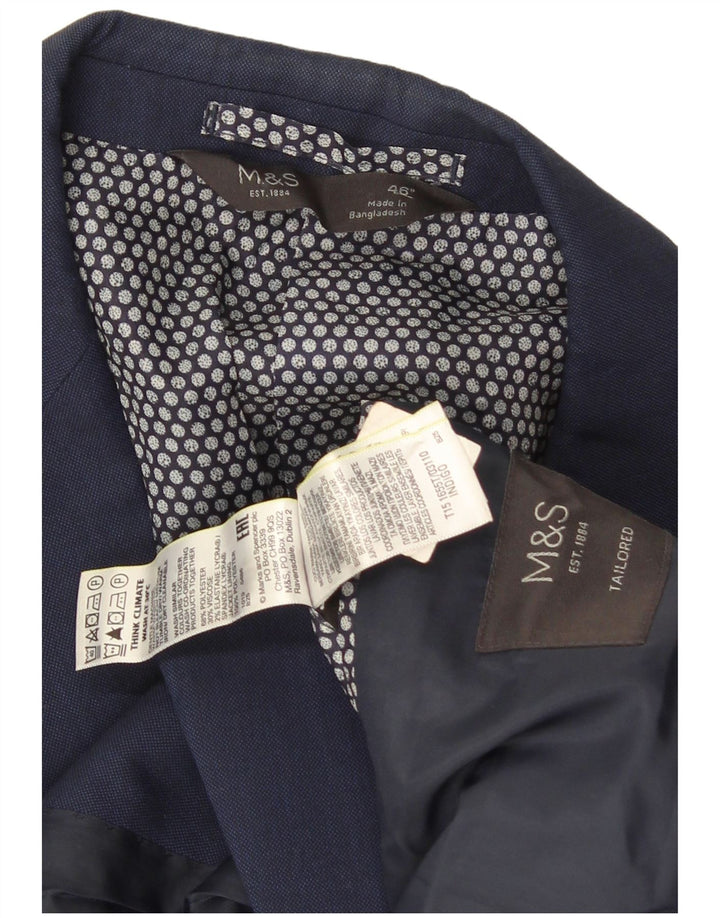 Marks & Spencer Męska marynarka zapinana na 2 guziki, UK 46 3XL, granatowa