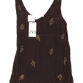 Damska kamizelka Zara Top UK 10 Small Black w kwiatowe wiskozy