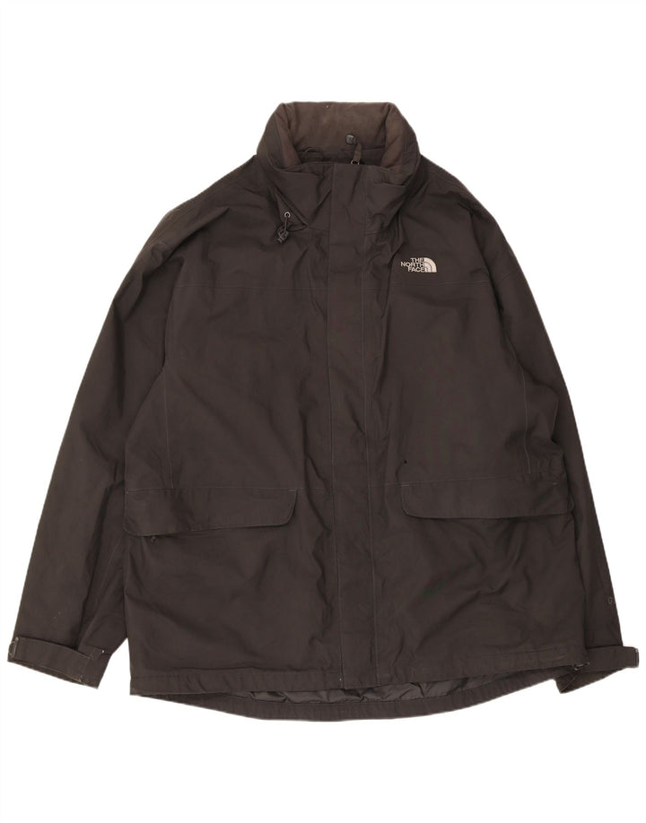 Męska kurtka przeciwdeszczowa z kapturem The North Face UK 44 2XL Czarny poliester