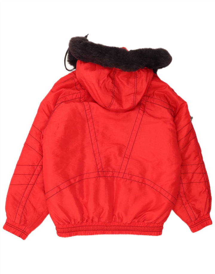 Damska kurtka z kapturem, oversize, wyściełana C & A, EU 36, mała, czerwona, poliamid