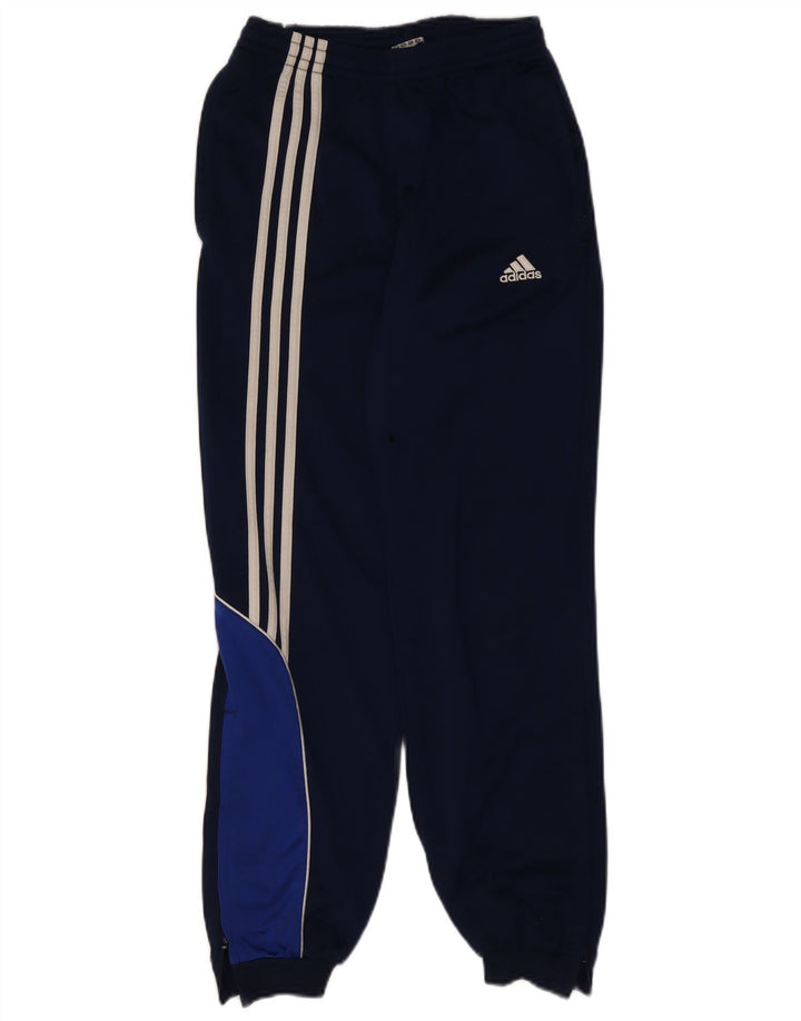 Chłopięce spodnie dresowe Adidas 13-14 lat, granatowy, poliester z blokami kolorów
