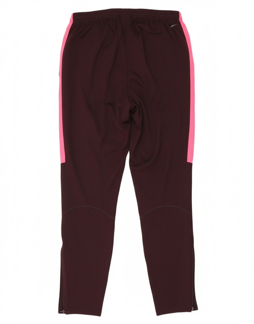 NIKE Womens Tracksuit Trousers UK 14 Medium  Burgundy Colourblock