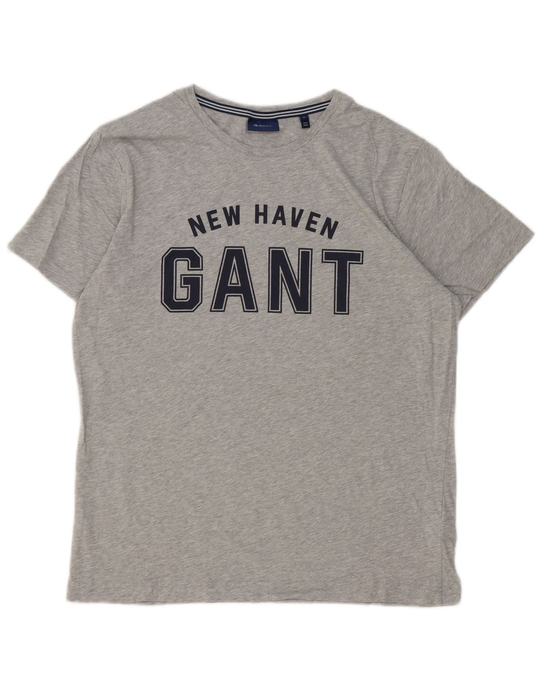 Męski T-shirt z grafiką Gant, duży, szary, bawełniany
