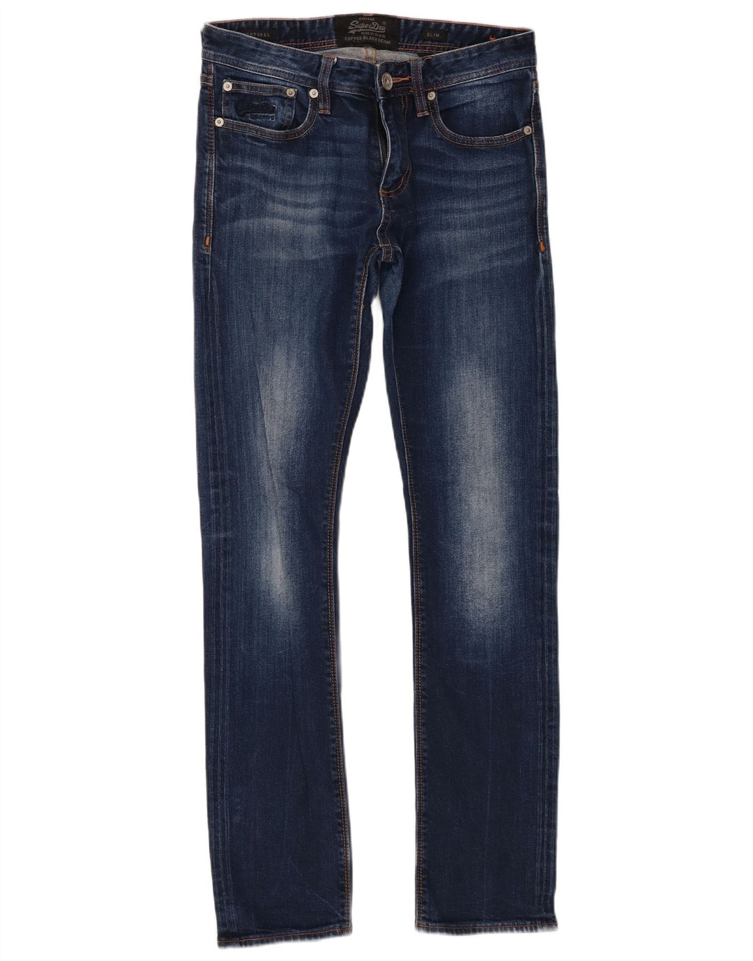 Męskie jeansy Superdry Slim W30 L32 Niebieskie, bawełniane