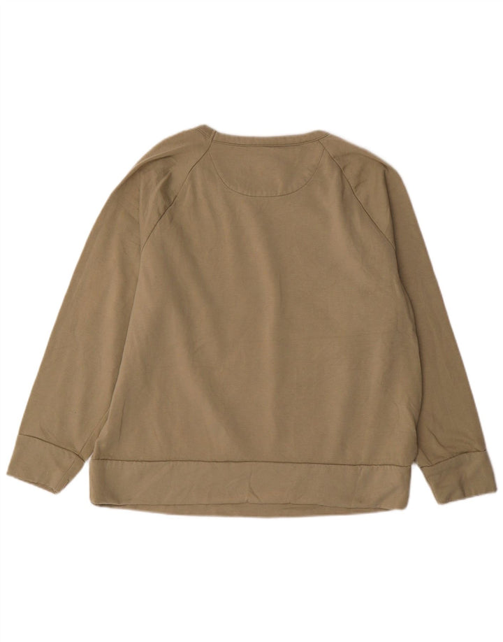 Damski sweter dresowy EDDIE BAUER UK 16, duży, khaki, poliester
