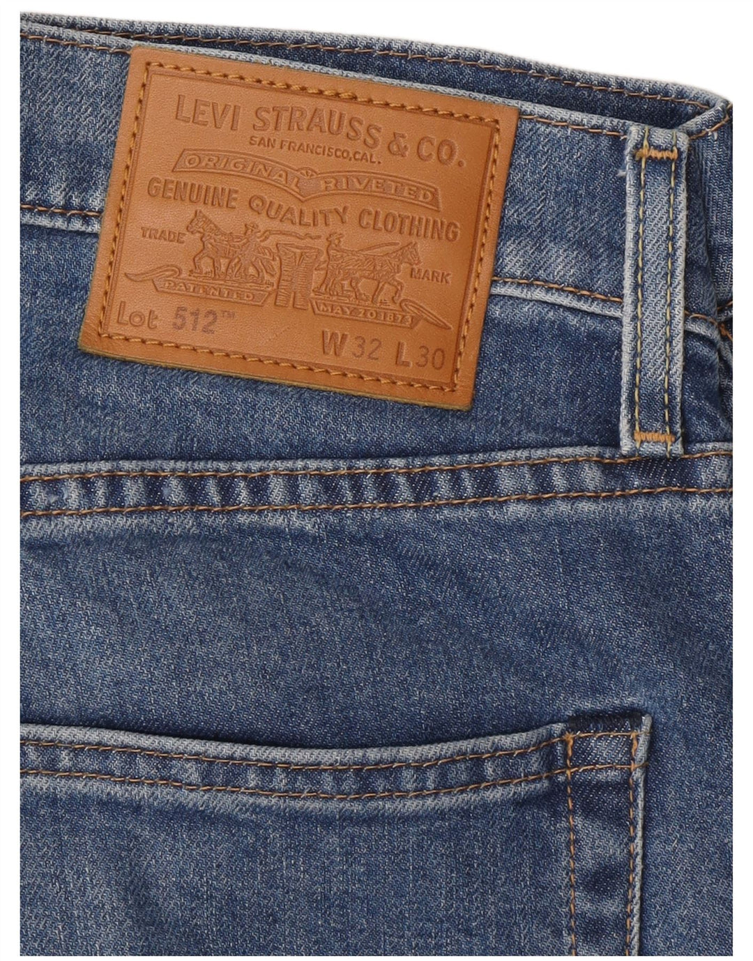 Męskie jeansy slim fit Levi's W32 L30 Niebieskie bawełniane