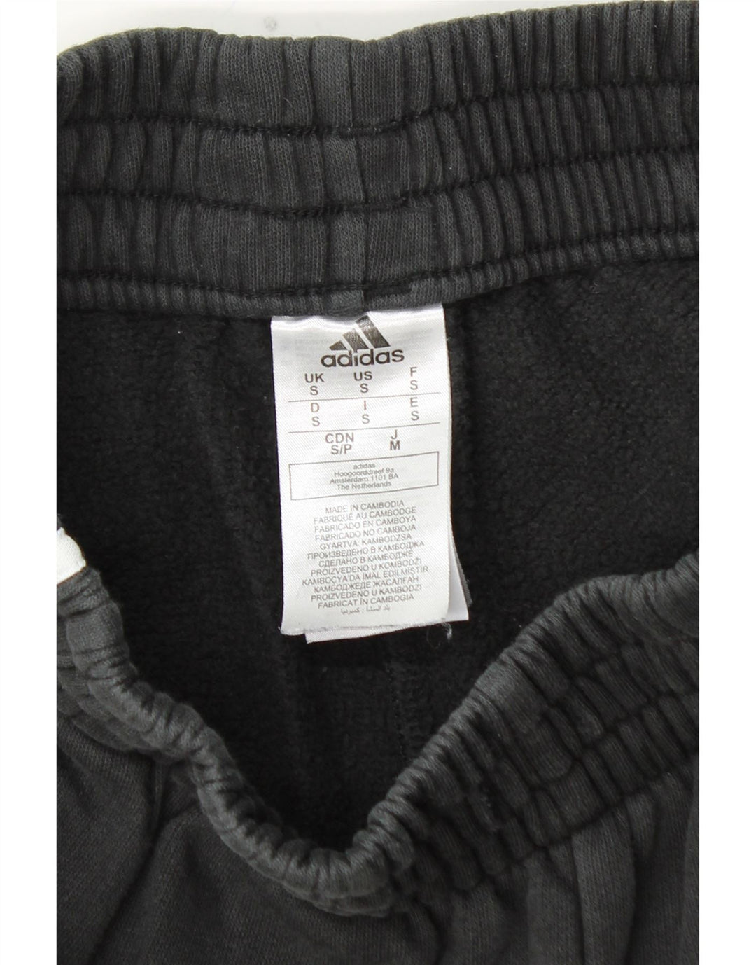 Męskie spodnie dresowe ADIDAS, małe, czarne, bawełniane