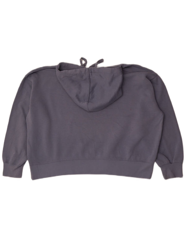 Damski sweter oversize z kapturem Zara UK 10, mały, niebieski poliester