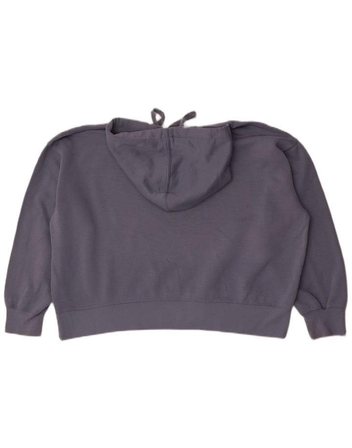 Damski sweter oversize z kapturem Zara UK 10, mały, niebieski poliester