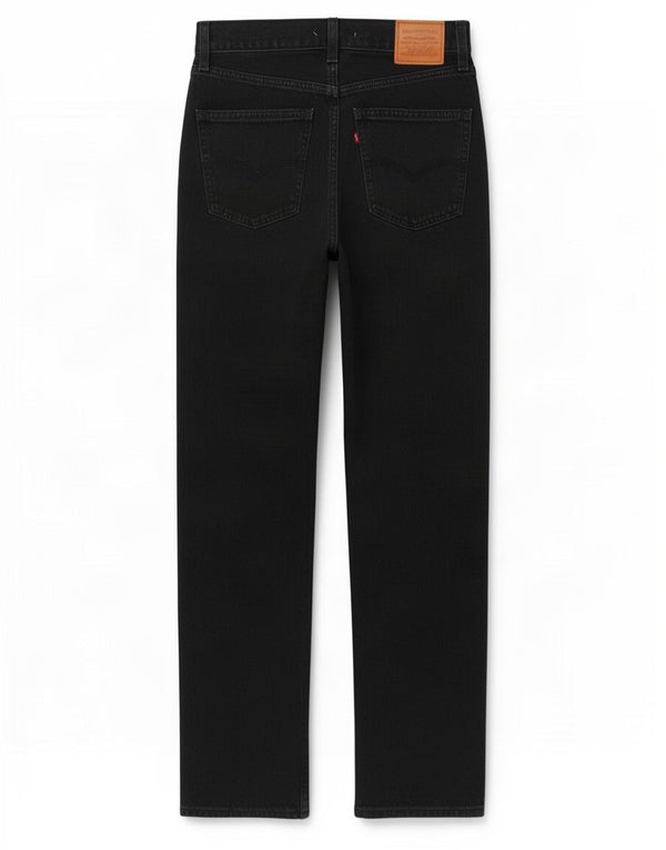 Damskie proste dżinsy Levi's z wysokim stanem W29 L31, czarna bawełna