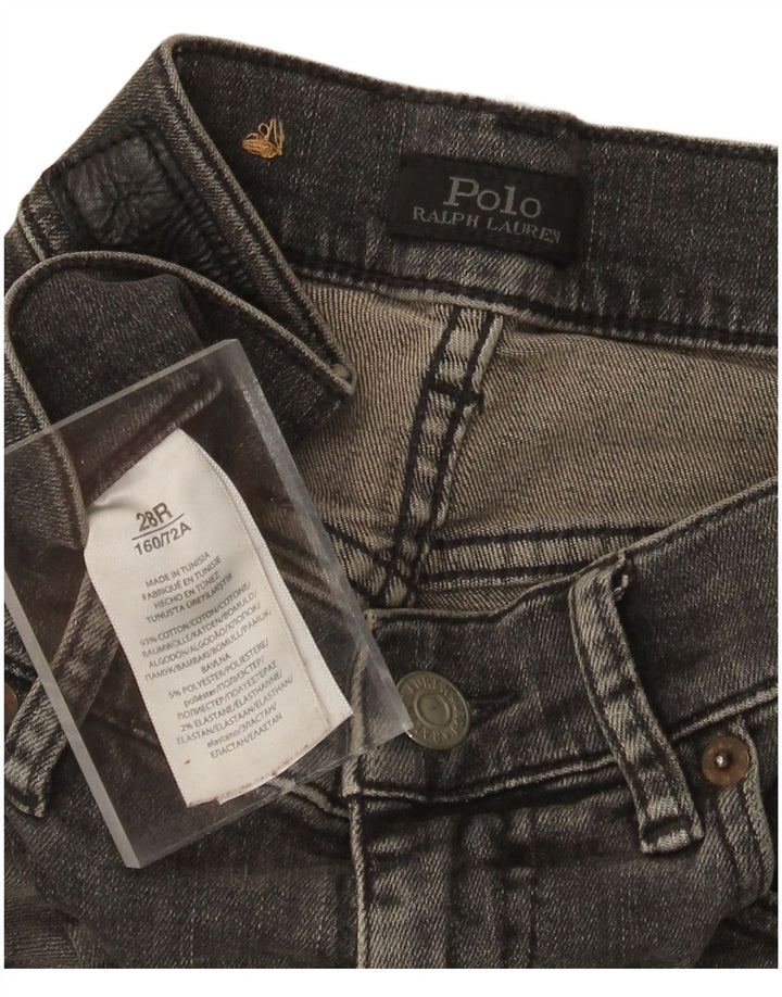 POLO RALPH LAUREN Damskie jeansy skinny w trudnej sytuacji W28 L25 Szara bawełna