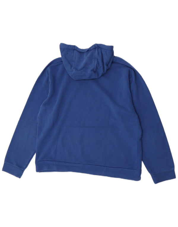 Męski sweter z kapturem Puma z grafiką, duży, niebieski, bawełniany