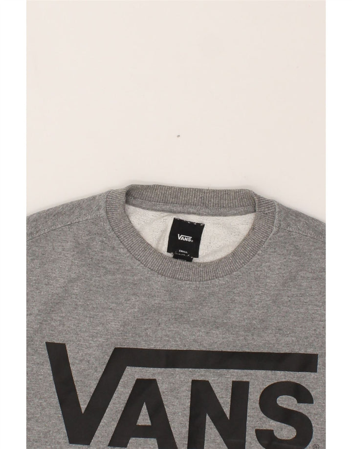 VANS Mens Graphic Sweatshirt Jumper Small Grey Cotton Vintage Vans and Second-Hand Vans from Messina Hembry 