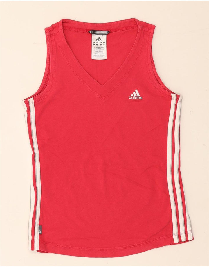 Adidas Damska Kamizelka Top UK 10 Mała Czerwona Bawełna