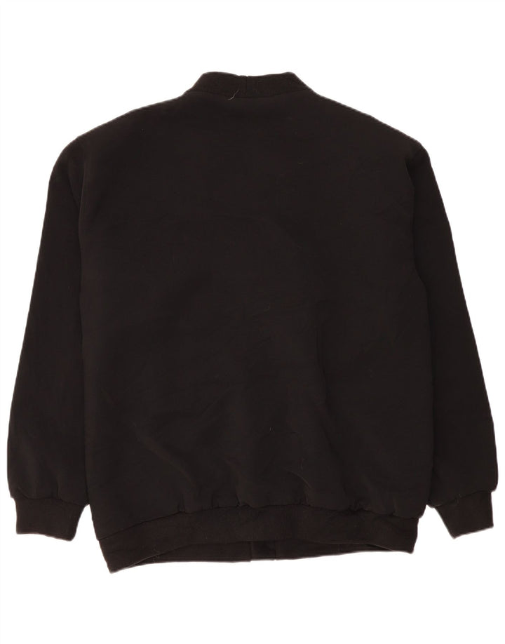 Męska kurtka bomberka VINTAGE UK 42 XL, czarny poliester z blokami kolorów