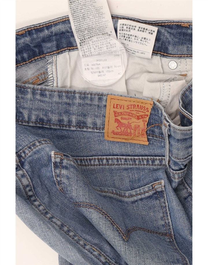 Damska spódnica dżinsowa Levi's 711 Midi W30 Średnioniebieska bawełna