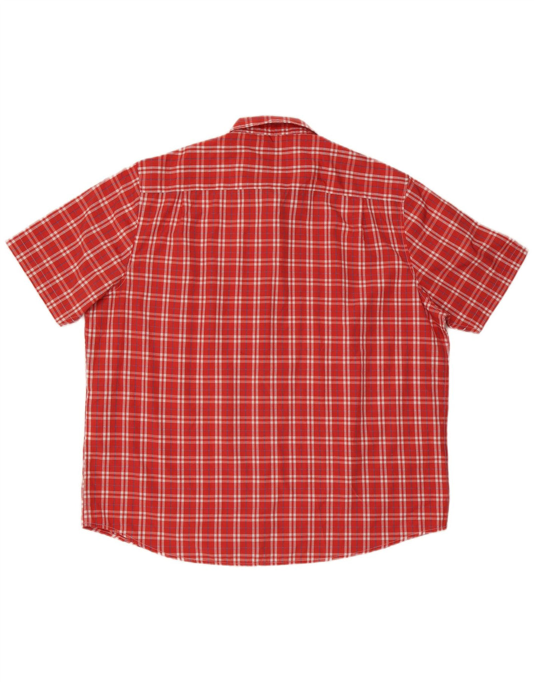 Koszula męska z krótkim rękawem James Pringle 2XL, poliester w czerwoną kratę