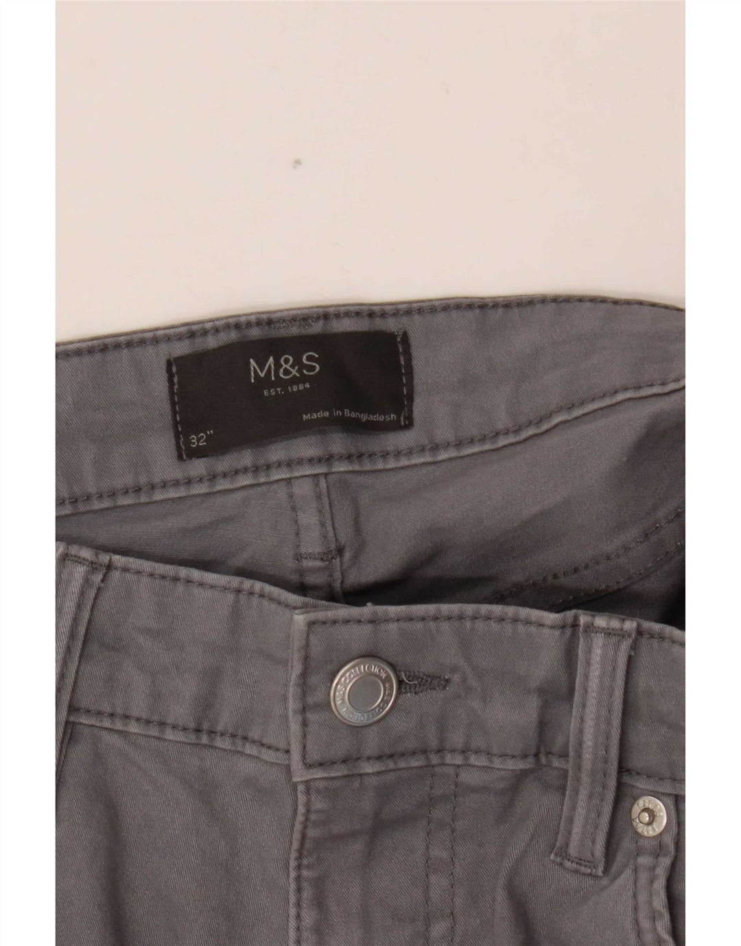 Męskie spodenki codzienne Marks & Spencer W32 Średnioszare, bawełniane