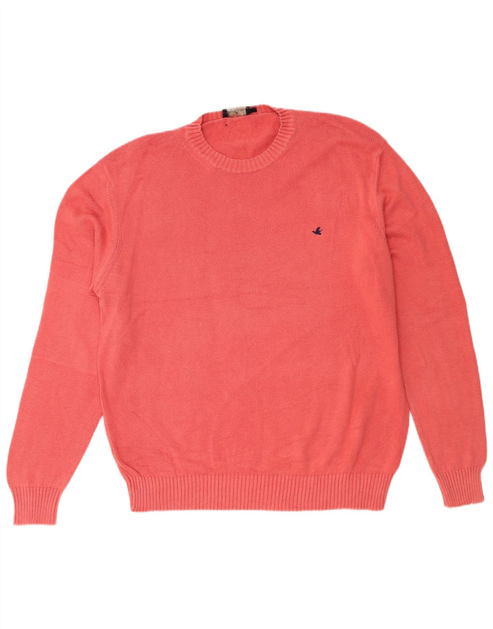 Męski sweter Brooksfield z okrągłym dekoltem IT 54 XL, różowy