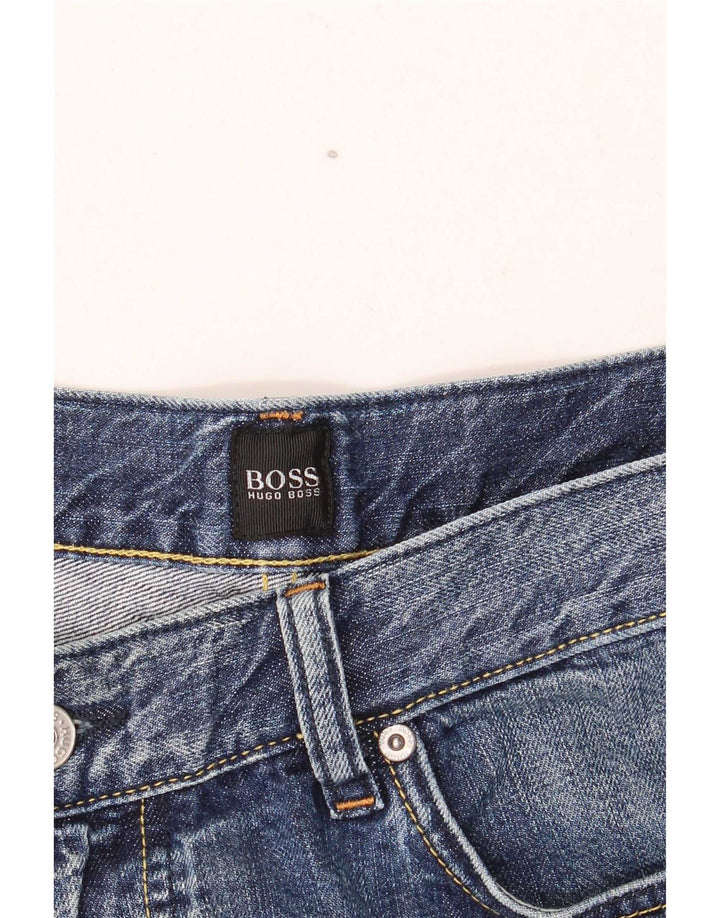 Luźne dżinsy męskie Hugo Boss W38 L30 Niebieskie bawełniane