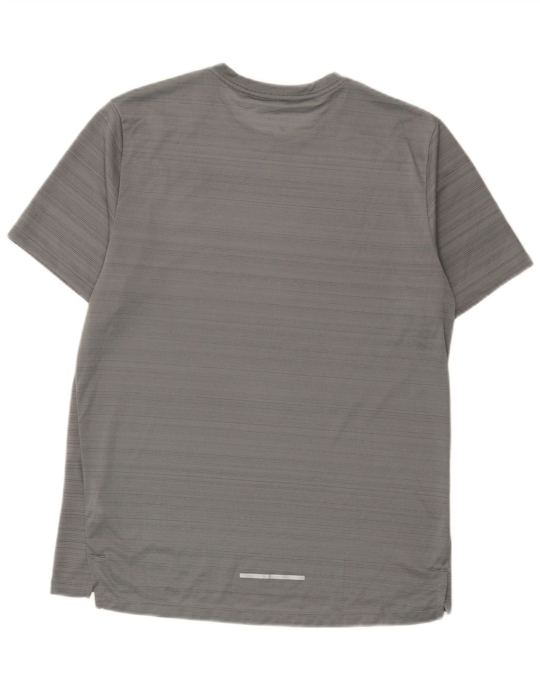 Męski T-shirt Nike Dri Fit Top, średni szary, poliester w prążki