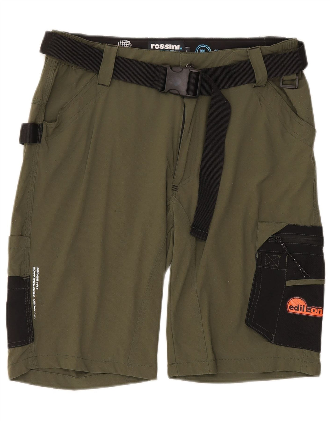 Męskie szorty cargo w stylu vintage, duże, w kolorze khaki, W34