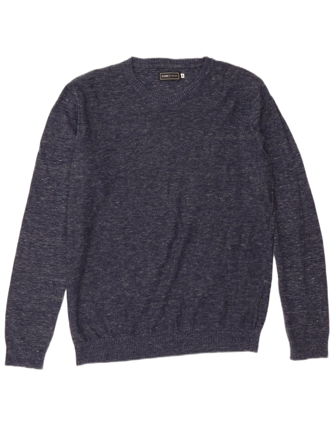Męski sweter Jack & Jones z okrągłym dekoltem, średni granatowy, bawełniany nakrapiany