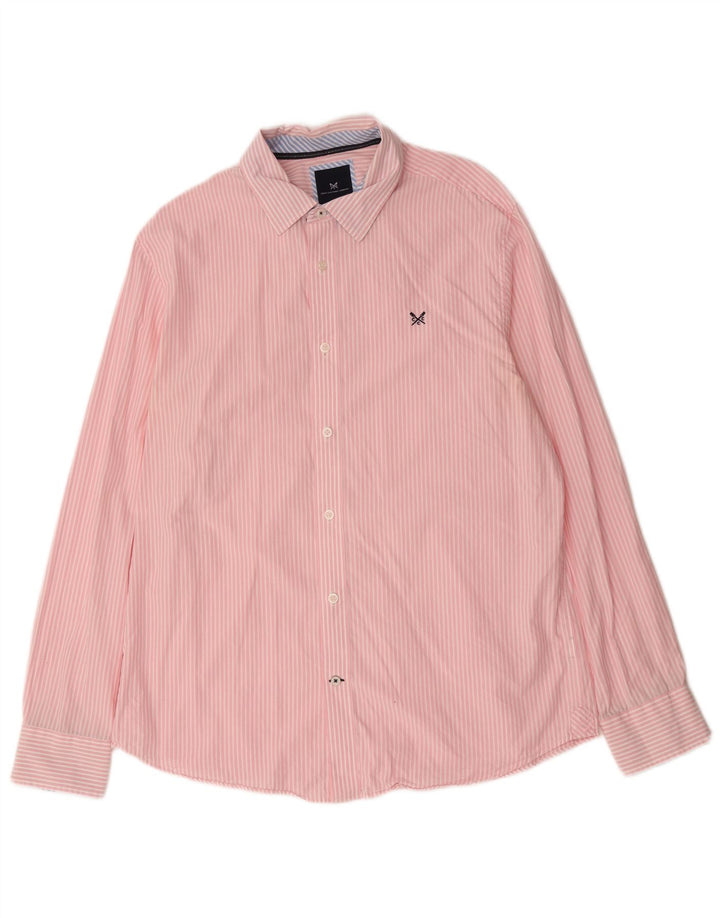 Crew Clothing Koszula męska w duże różowe prążki