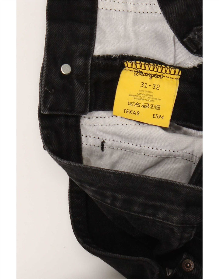 Męskie jeansy Wrangler Texas Straight W31 L32, czarne, bawełniane