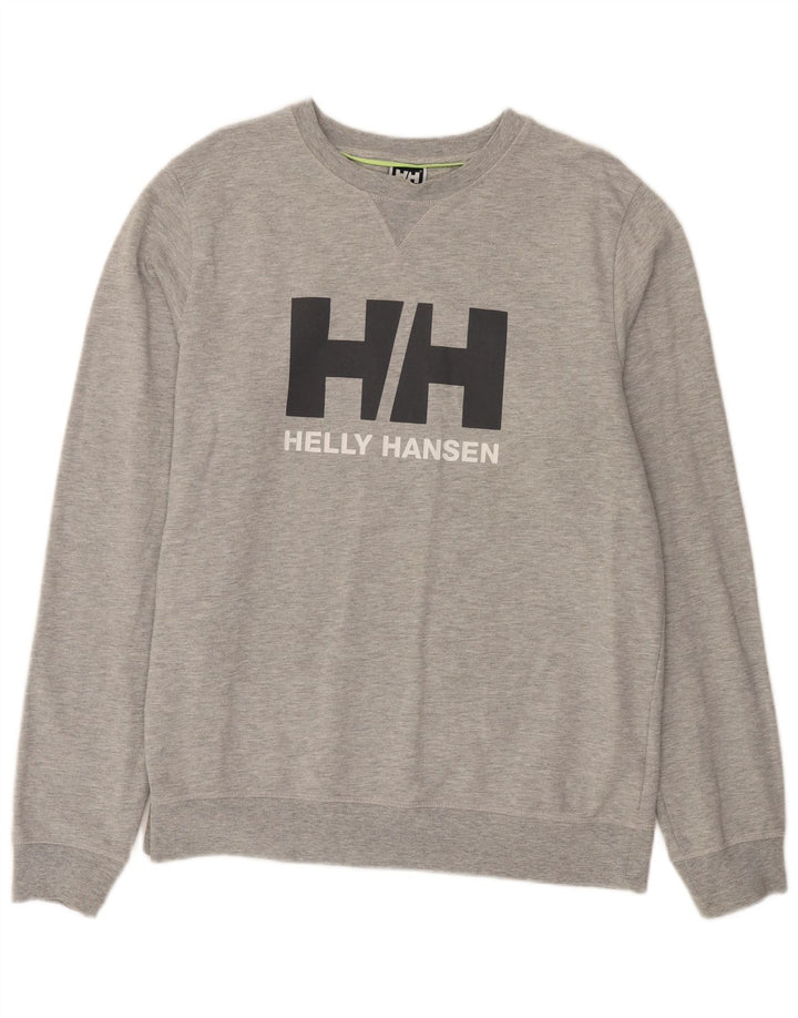 Męska bluza z grafiką Helly Hansen XL, szara, nakrapiana bawełna