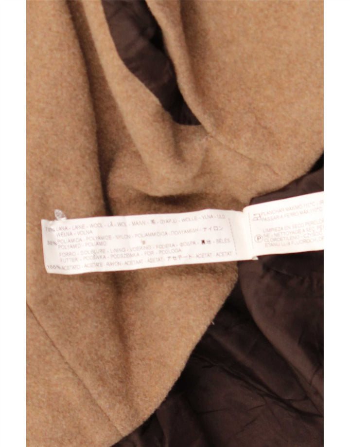 Płaszcz damski Zara Pea Coat UK 14, duży, brązowy, wełniany