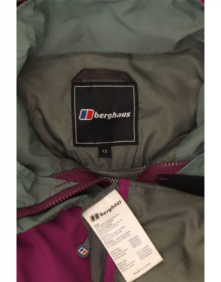 Damska kurtka przeciwdeszczowa z kapturem Berghaus UK 12, średni fiolet, nylon