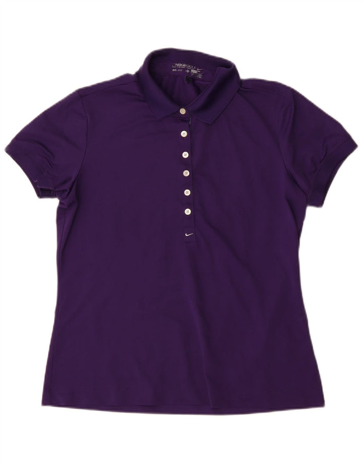 Damska koszulka polo Nike Dri Fit UK 12/14, średni fiolet, poliester