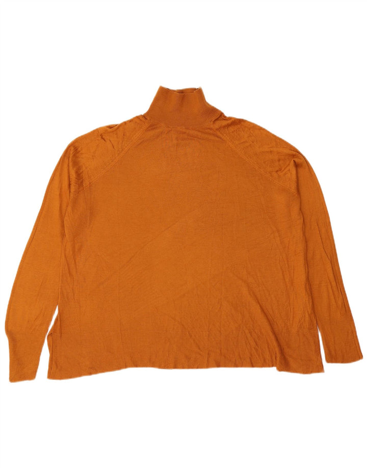 Damski sweter oversize z golfem Zara UK 16 Large Brown Wiskoza