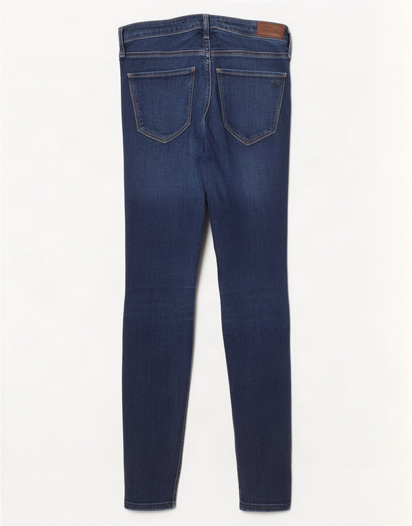 Damskie jeansy Hollister Super Skinny z wysokim stanem US 5 Small W27 L26 Niebieskie