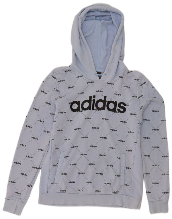 Damska bluza z kapturem Adidas Graphic UK 10 Small Blue Cotton
