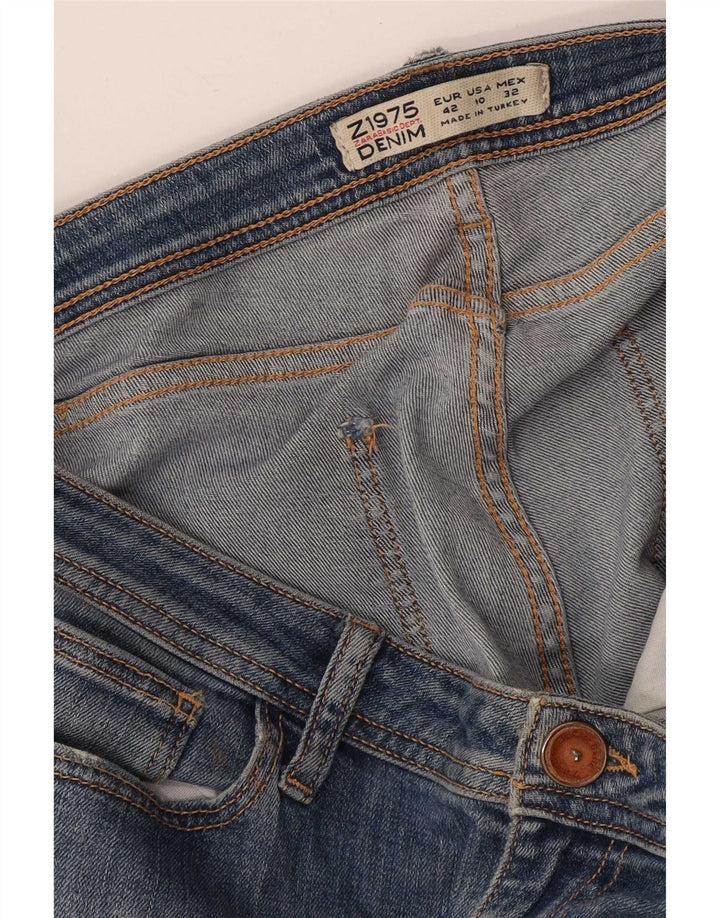 Damskie jeansy Zara w trudnej sytuacji, EU 42, duże, W32, L26, niebieskie