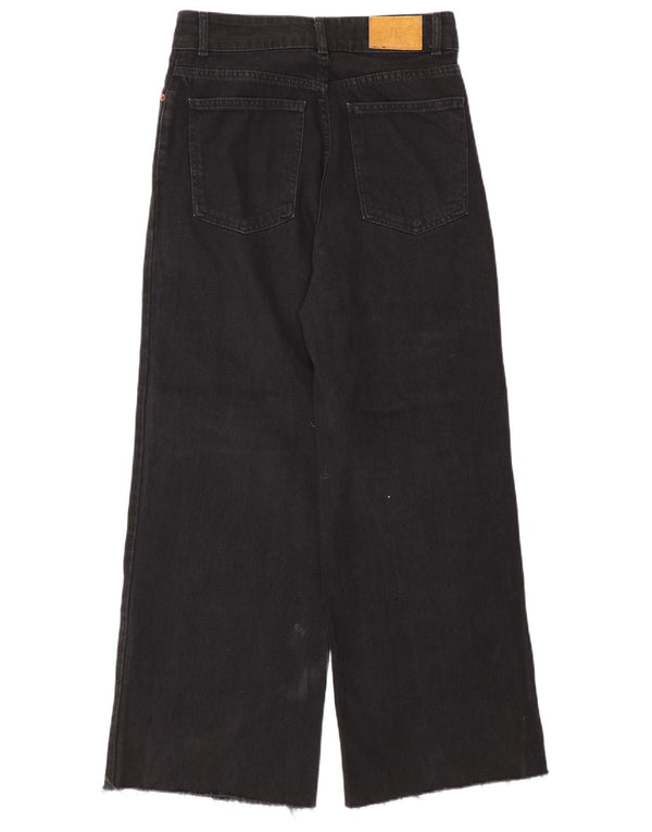 Damskie jeansy z szeroką nogawką Zara z wysokim stanem EU 38 Small W28 L29 czarne