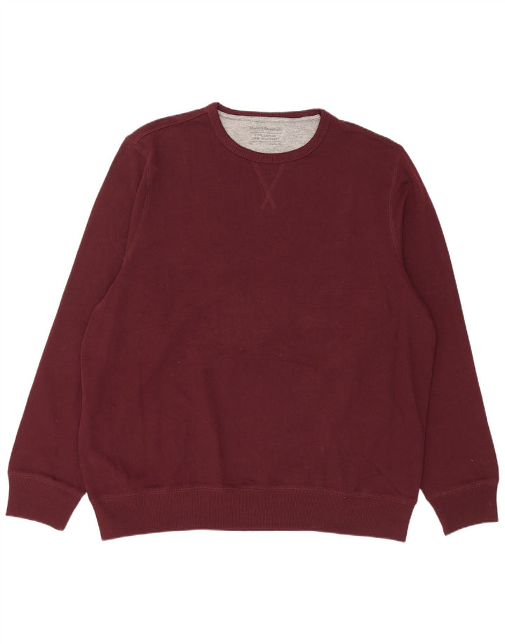 Marks & Spencer Męski sweter o regularnym kroju, 2XL, bordowy, bawełniany