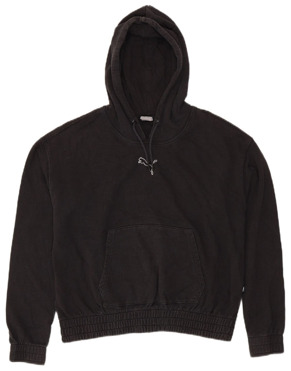 Damski sweter oversize z kapturem PUMA UK 14, średni czarny, bawełniany